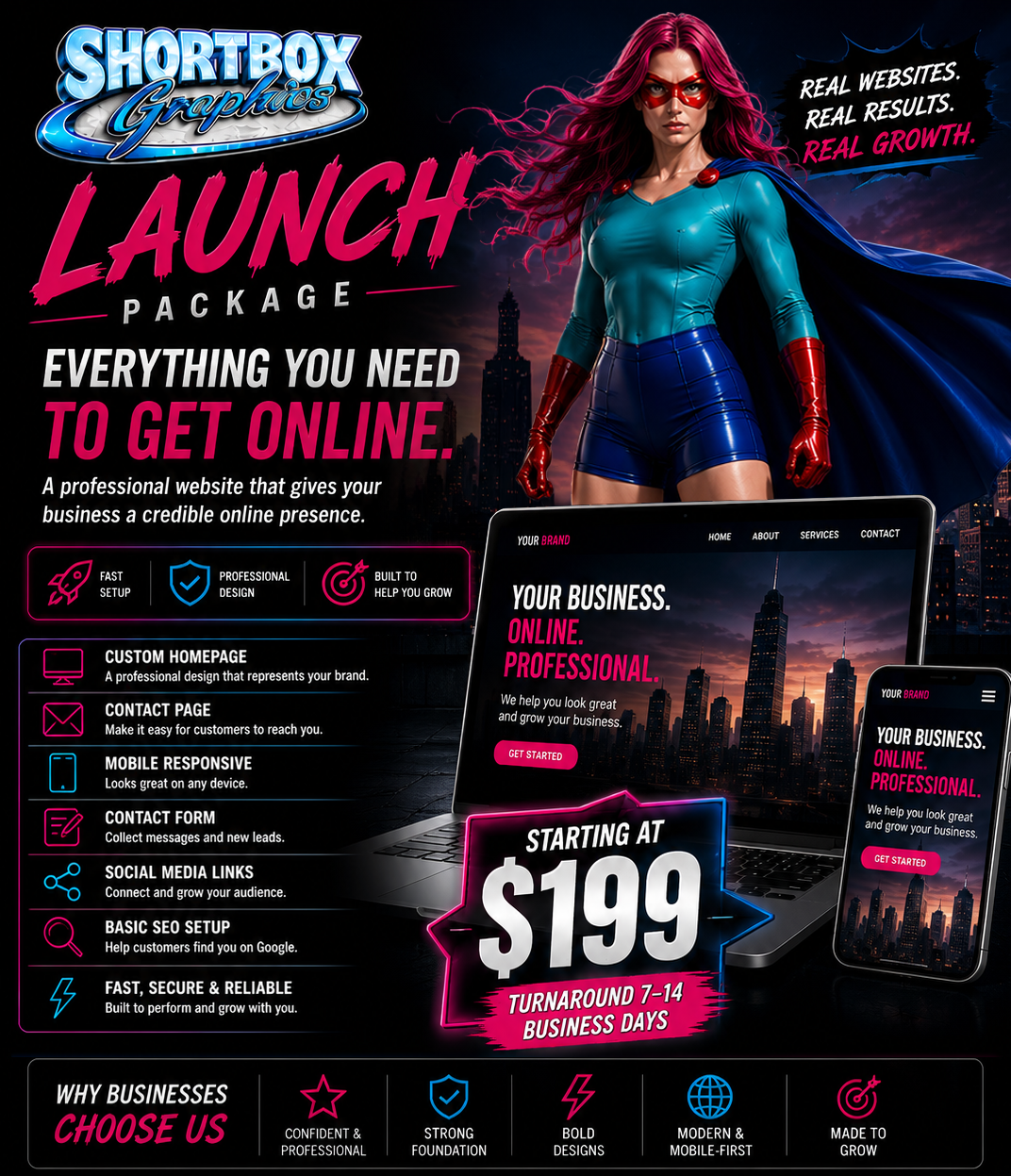 Launch - YOUR BUSINESS. ONLINE. TODAY.